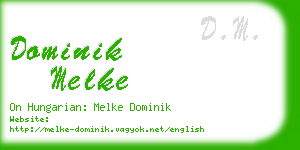 dominik melke business card